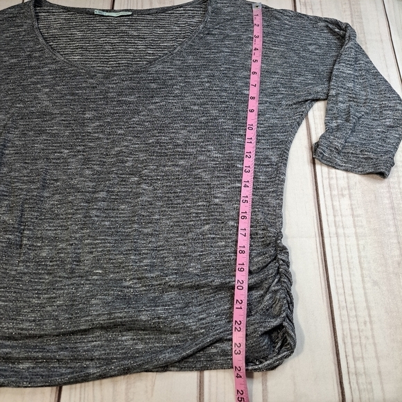 Maurices XL Rouched Side Striped Metallic Top - Picture 4 of 10